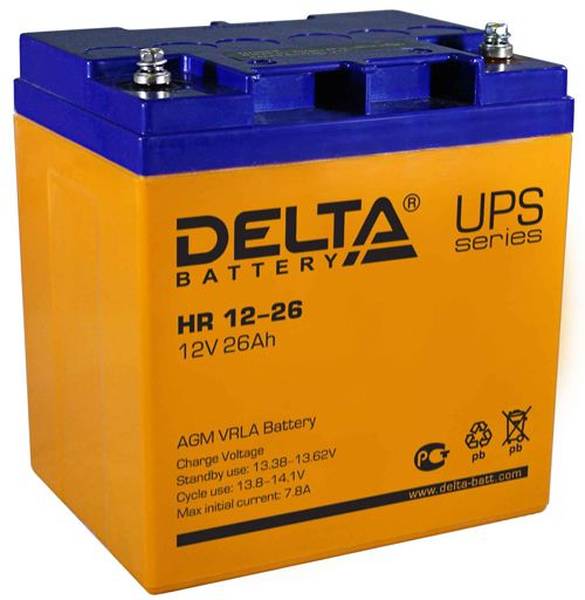 Аккумулятор Delta HR 12-26 / HR 12-26 L