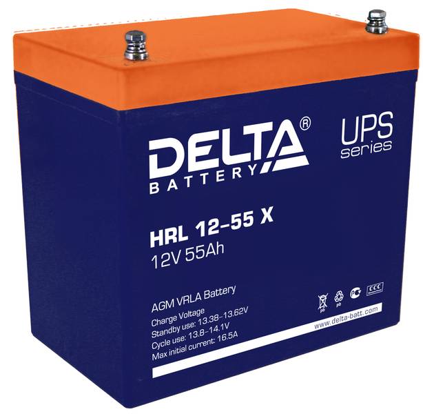 Аккумулятор Delta HRL 12-55 Х
