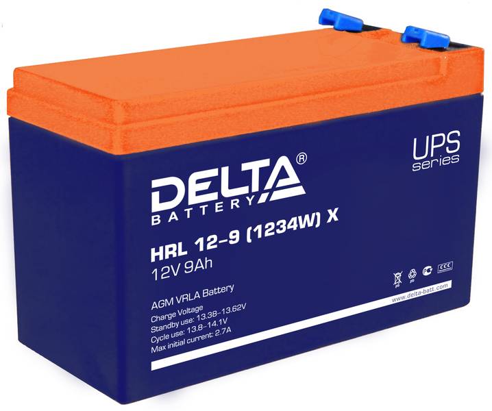 Аккумулятор Delta HRL 12-9 Х (1234W)
