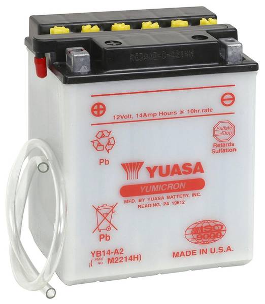 Аккумулятор Yuasa MOTO YB14L-A2 с электролитом